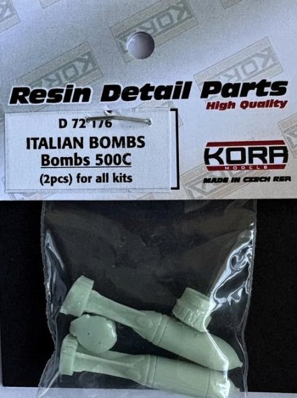 KORA MODEL 1/72 Italian Bombs 500C (2 pcs)