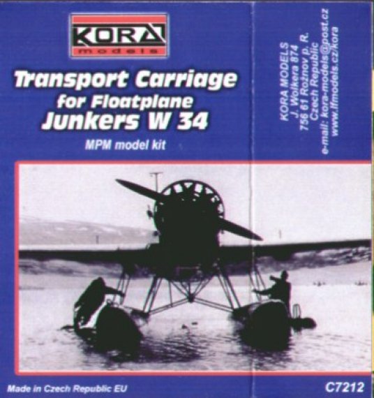 Kora Model 1/72 Chariot Transport Junkers W34 Hydravion