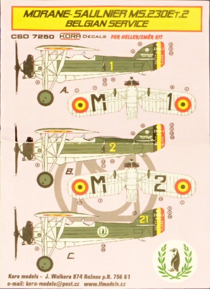 1/72 MS 230 ET.2 Belgium Conversion set&decal