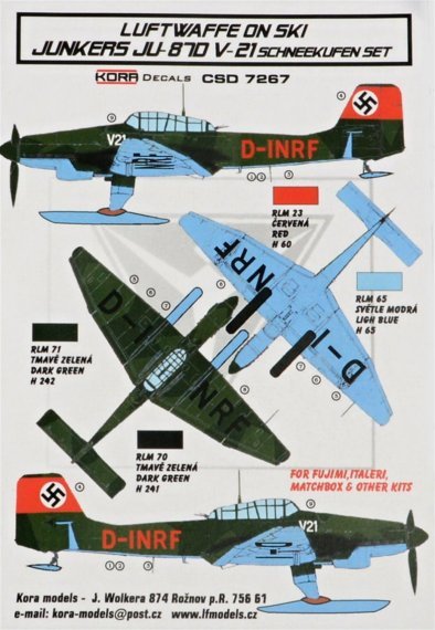 1/72 Ju-87D Ski  Conversion set & decal