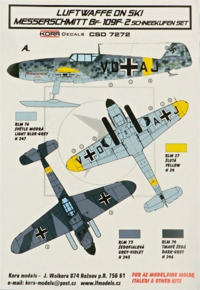 1/72 Messerschmitt Bf-109F-2 Ski  Conversion set & decal