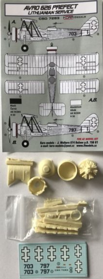 1/72 AVRO 626 Prefect Lithuania Con.set & decal