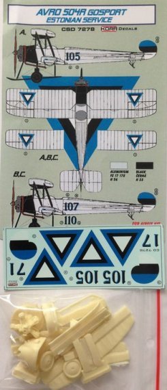 1/72 AVRO 504R Estonia Conversion set & decal