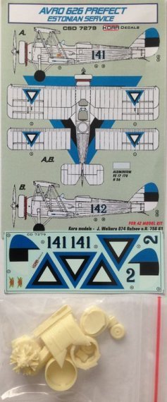 1/72 AVRO 626 Prefect Estonia Conversion set & decal