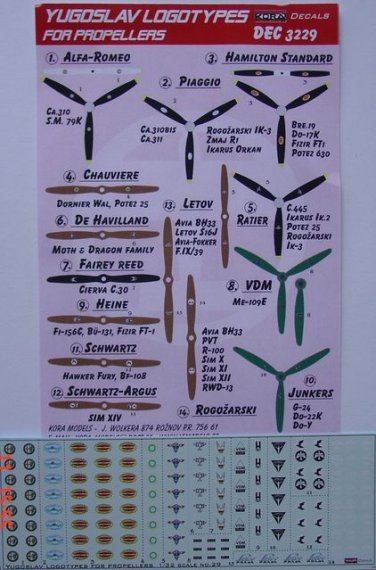 1/32 Yugoslav logo type for propeller