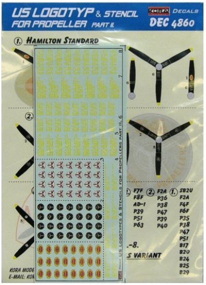1/48 Decals US logotypes for propeller (Part II)