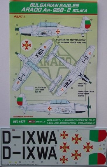 1/48 Decals Ar-96B-2 Sojka (Bulgarian Eagles)