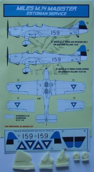 1/72 Decals Miles M.14 Magister (Estonian Service)