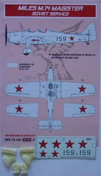 1/72 Decals Miles M.14 Magister (Soviet Service)
