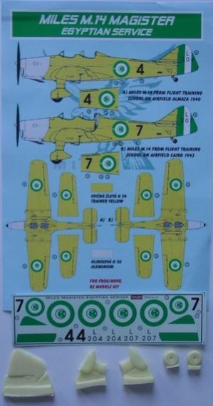 1/72 Decals Miles M.14 Magister (Egyptian Service)