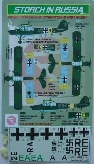 1/72 Decals Fiesler Fi-156C in Russia  Part II.