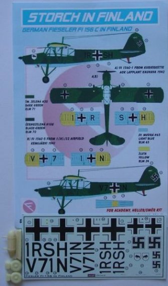 1/72 Decals Fiesler Fi-156C in Finland