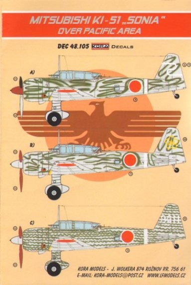 1/48 Decals Mitsubishi Ki-51 SONIA (Over Pacific)