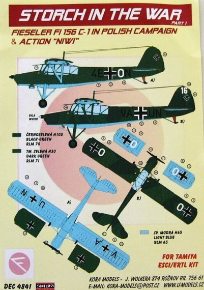 1/48 Decals Fi-156 C-1 (Polish Campaign)