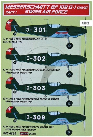 1/48 Messerschmitt Bf 109 D-1 Swiss Air Force Pt.1