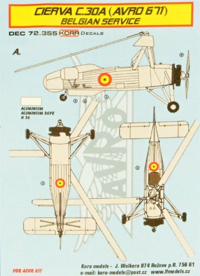 1/72 Decals C.30A / AVRO 671