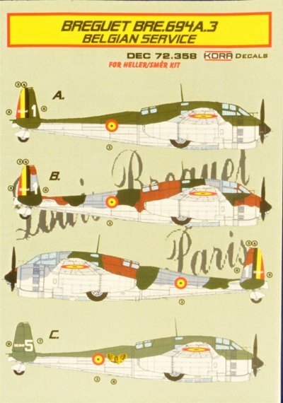 1/72 Decals Breguet Bre.694A.3