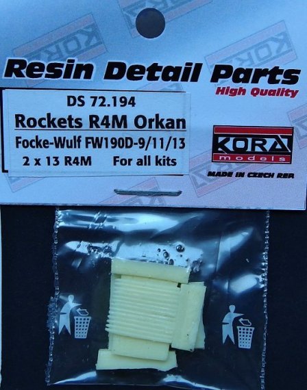 1/72 Rockets R4M Orkan FW 190D-9/11/13 (For all)