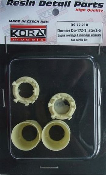 1/72 Dornier Do 17Z-2 late/Z-3 engine cowlings and exhausts