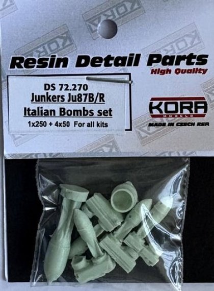 Kora Model 1/72 Junkers Ju 87B/R Italian Bombs Set
