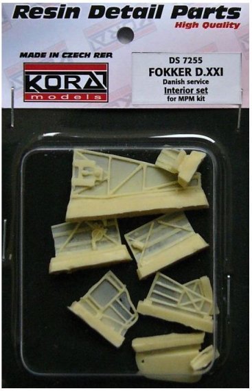 1/72 Fokker D.XXI Danish serv. Interior Set (MPM)