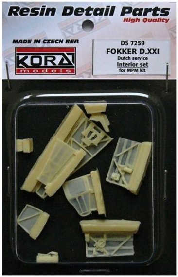 1/72 Fokker D.XXI Dutch service Interior Set (MPM)