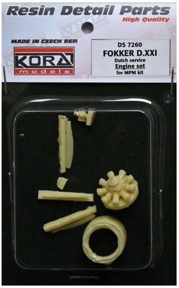 1/72 Fokker D.XXI Dutch service Engine Set (MPM)