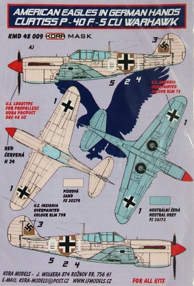 1/48 American Eagles in German Hands Curtiss P-40F-5 CU Warhawk