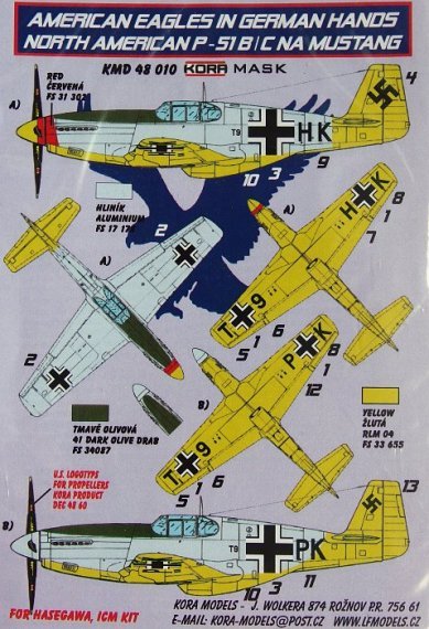1/48 American Eagles in German Hands North American P-51B/C