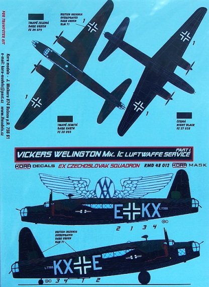 1/48 Vickers Wellington Mk.IC Luftwaffe service I