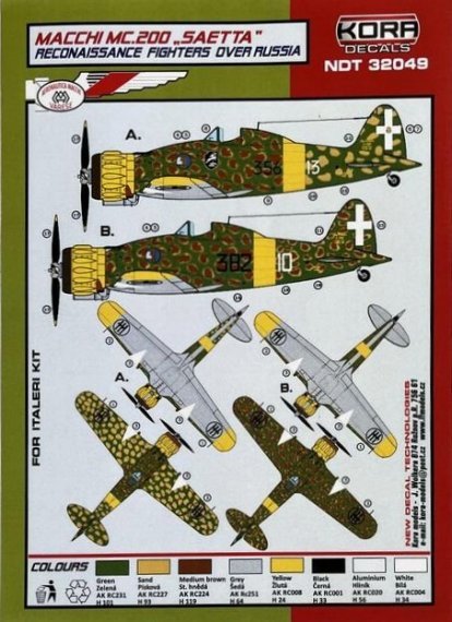 1/32 Decals MC.200 Saetta Reconversion Fighters over Russia
