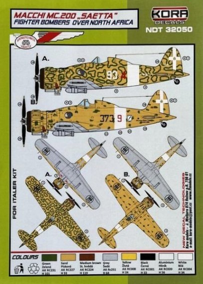 1/32 Decals MC.200 Fighter Bombers over North Africa