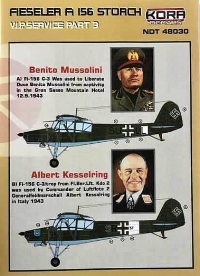 1/48 Decals Fiesler Fi-156 Storch VIP Service Part 3