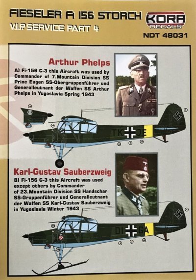 1/48 Decals Fiesler Fi-156 Storch VIP Service Part 4