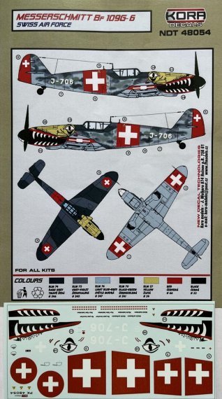 1/48 Decals Messerschmitt Bf 109G-6 Swiss Air Force