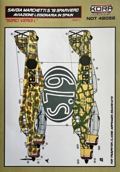 1/48 Decals SM.79 Sparviero Sorci Verdi I.