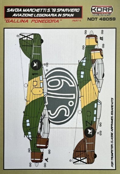 1/48 Decals SM.79 Sparviero Gallina Ponedora