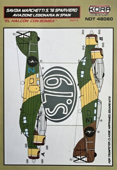 1/48 Decals SM.79 Sparviero El Halcn Con Bomba