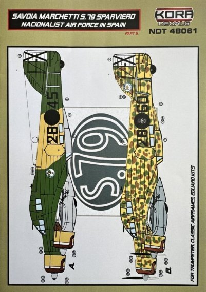 1/48 Decals SM.79 Sparviero Nacionalist AF Spain