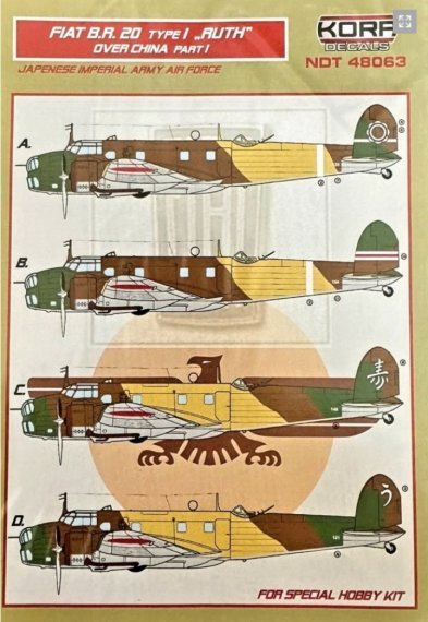 1/48 Decals Fiat BR.20 Ruth over China Part I