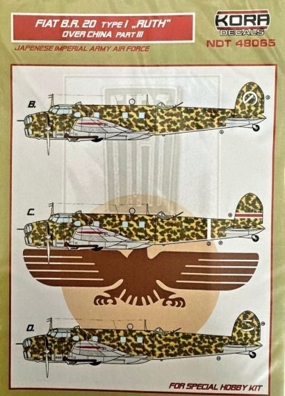 1/48 Decals Fiat BR.20 Ruth over China Part III