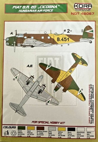1/48 Decals Fiat BR.20 Ruth Hungarian Air Force