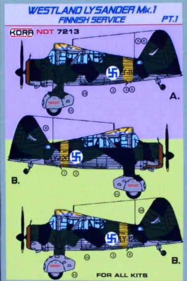 1/72 Decals Westland Lysander Mk.I Finnish Service