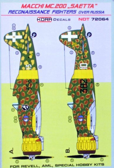 1/72 Decals MC.200 SAETTA Recconversion Fighters over Russia
