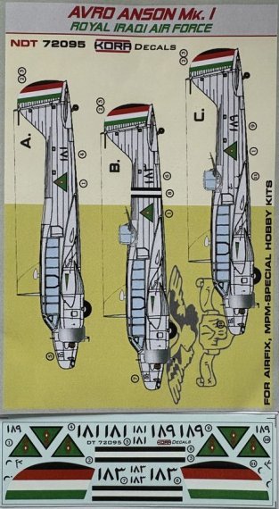 1/72 Decals Avro Anson Mk.I Royal Iraqi AF