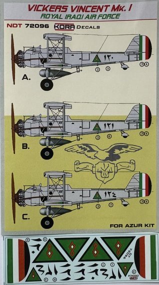 1/72 Decals Vickers Vincent Mk.I Royal Iraqi AF