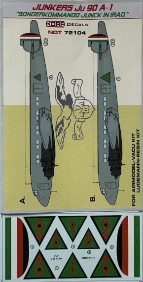 1/72 Decals Ju 90 A-1 Sonderkommando Junck in Iraq