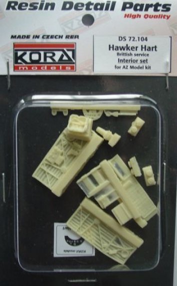 1/72 Hawker Hart Brittish  Interior set (AZ)