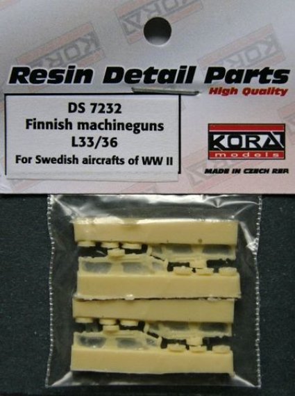 1/72 Machinegun L33/36 for Swedish aircrafts WWII