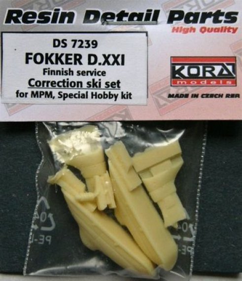 1/72 Fokker D.XXI  Ski Set Mercury engine (MPM)